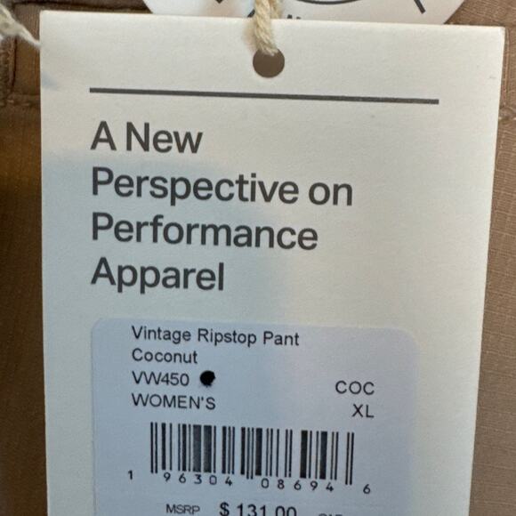 Vuori Women's Ripstop Pants Coconut SZ XL NWT Gorpcore Outdoor Hiking Athleisure - Picture 6 of 7